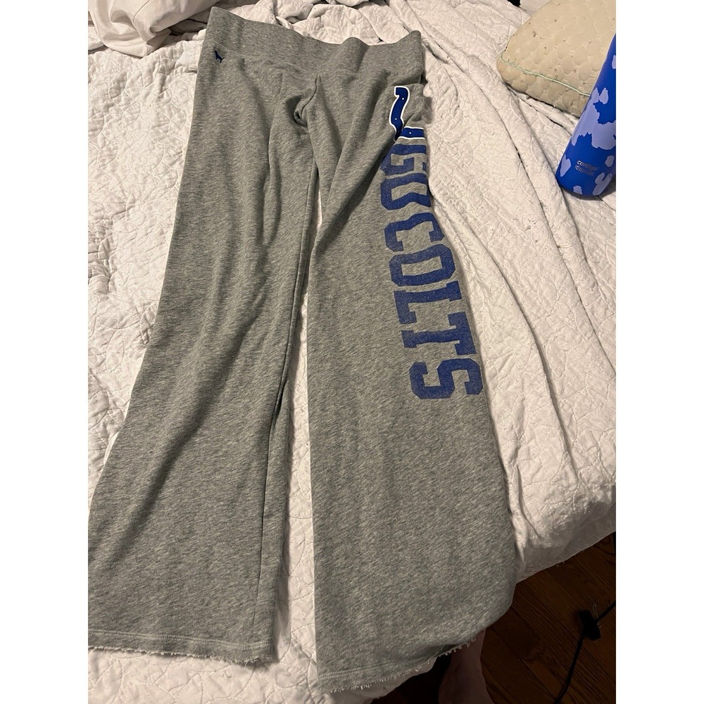 VS Pink NFL Indianapolis Colts Sweatpants 5th & Ocean Gray S Y2K